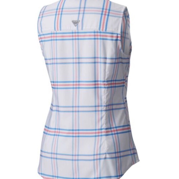 COLUMBIA button down Supee Harborside Top L - Picture 3 of 7